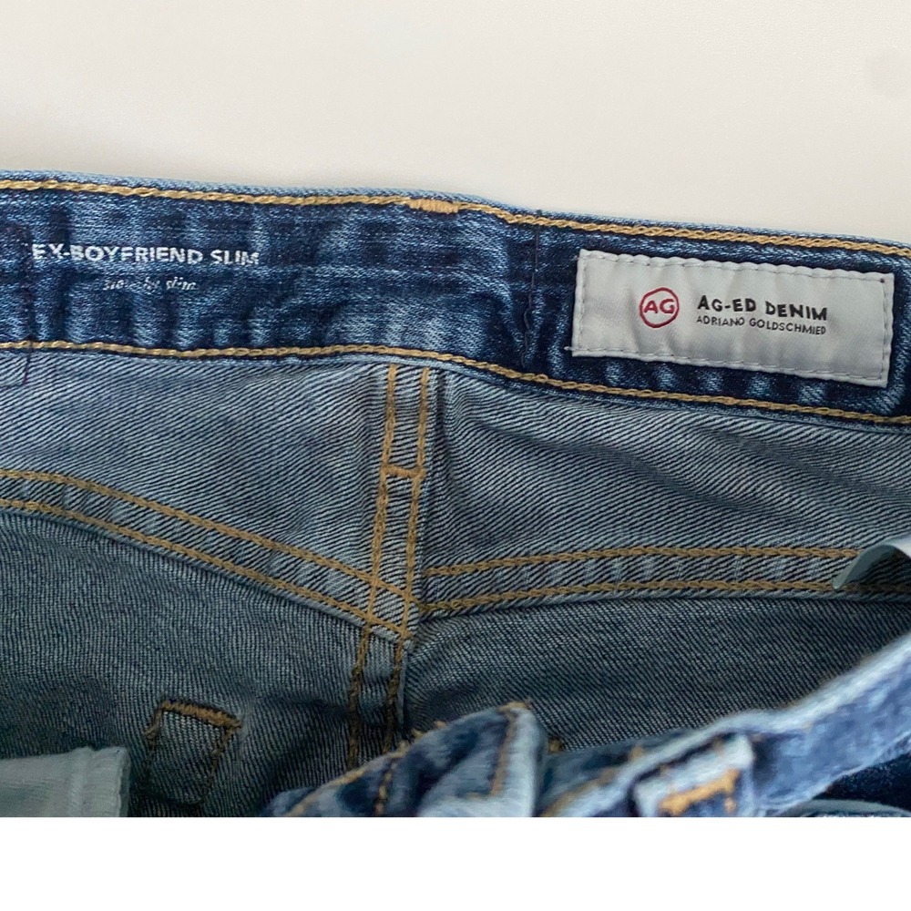 AG Adriano Goldschmied Ex-Boyfriend Slim Jeans Dark Wash Size 24R LED157505YNEW - Picture 2 of 11